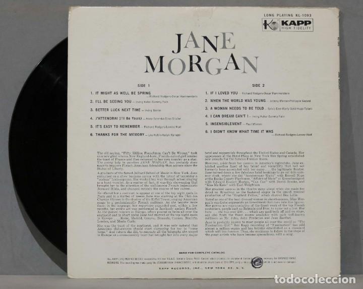Discos de vinilo: LP. Jane Morgan. Jane Morgan - Foto 2