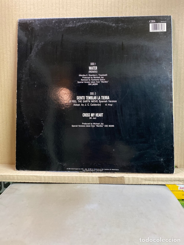 Discos de vinilo: MAXI MARTIKA, WATER, REMIX. - Foto 2