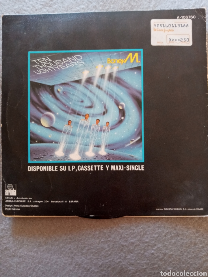 Discos de vinilo: Boney M.-kalimba de luna..disco vinilo single - Foto 2