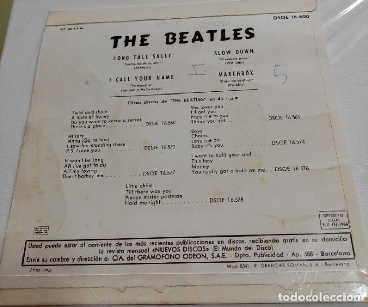 Discos de vinilo: THE BEATLES-LONG TALL SALLY+3-ODEON DSOE 16.600 - Foto 2