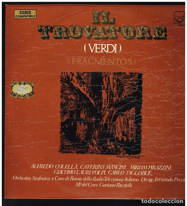 Discos de vinilo: VERDI - EL TROVATORE - LP 1972 - Foto 1