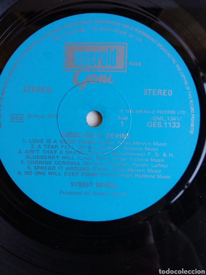 Discos de vinilo: SYDNEY DEVINE, ABSOLUTELY DEVINE, UK, EMERALD, 1975 A3 - Foto 3
