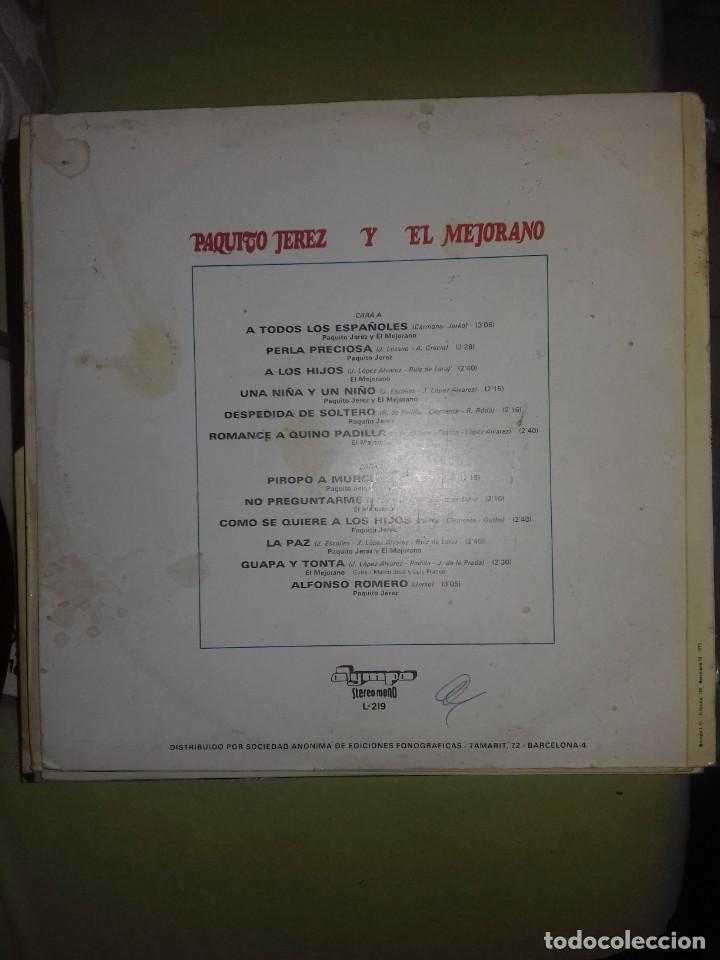 Discos de vinilo: Paquito jerez y el mejorano - Foto 2