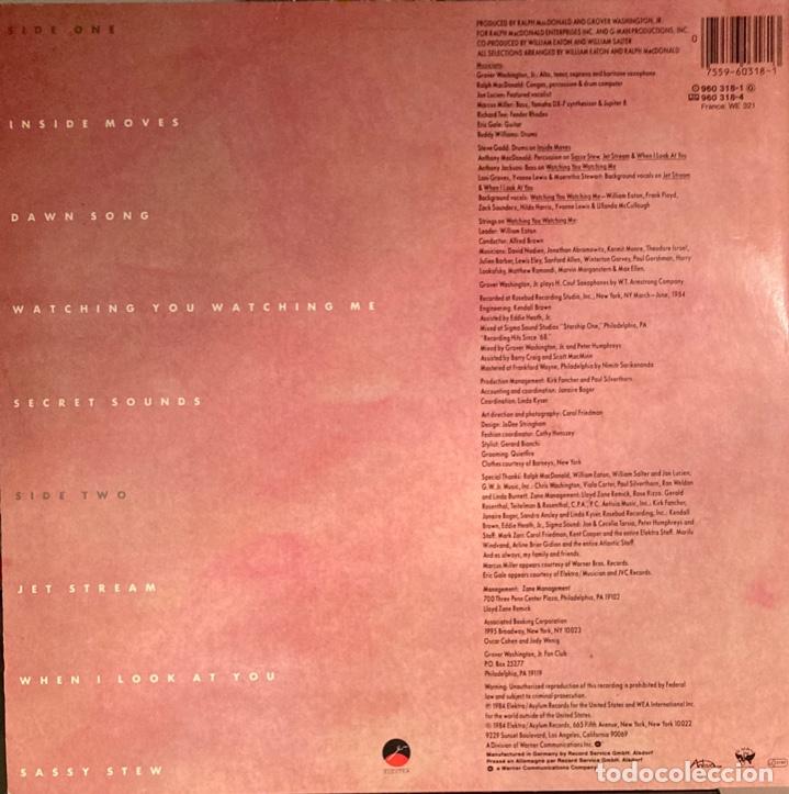Discos de vinilo: GROVER WASHINGTON JR. Inside Move. Vinilo - Foto 2