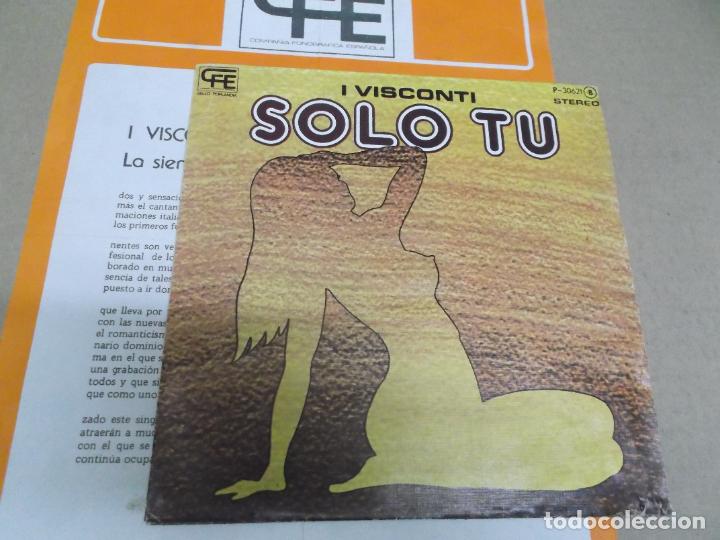 Dischi in vinile: I VISCONTI (SN) SOLO TU A&Ntilde;O &ndash; 1978 &ndash; PROMOCIONAL + HOJA PROMOCIONAL