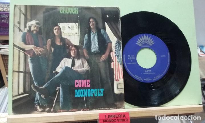Discos de vinilo: Clover &lrm;&ndash; Come / Monopoly. America Records &lrm;1971 -- Single