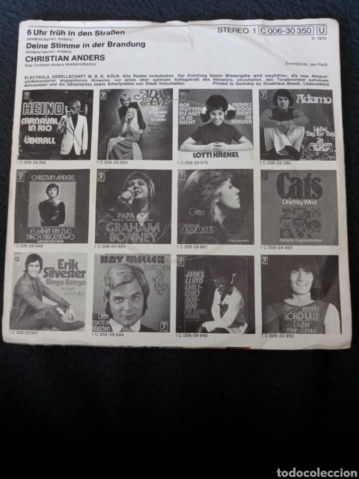 Discos de vinilo: Christian Anders..disco vinilo single - Foto 2