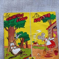 Discos de vinilo: LOS CHIVITOS Y EL LOBO, LA RATITA, CUENTOS INFANTILES, ODEÓN, PORTADA DE PEÑARROYA, 1961. Lote 314875163
