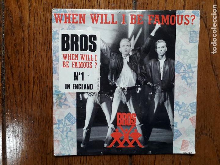 Discos de vinilo: Bros - when will i be famous? + love to hate you - Foto 1