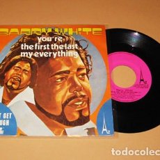 Discos de vinilo: BARRY WHITE - YOU'RE THE FIRST, THE LAST, MY EVERYTHING / CAN'T GET ENOUGH - SINGLE - 1975. Lote 314914203
