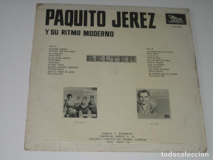 Discos de vinilo: PAQUITO DE JEREZ - ED. VENEZUELA - Foto 2