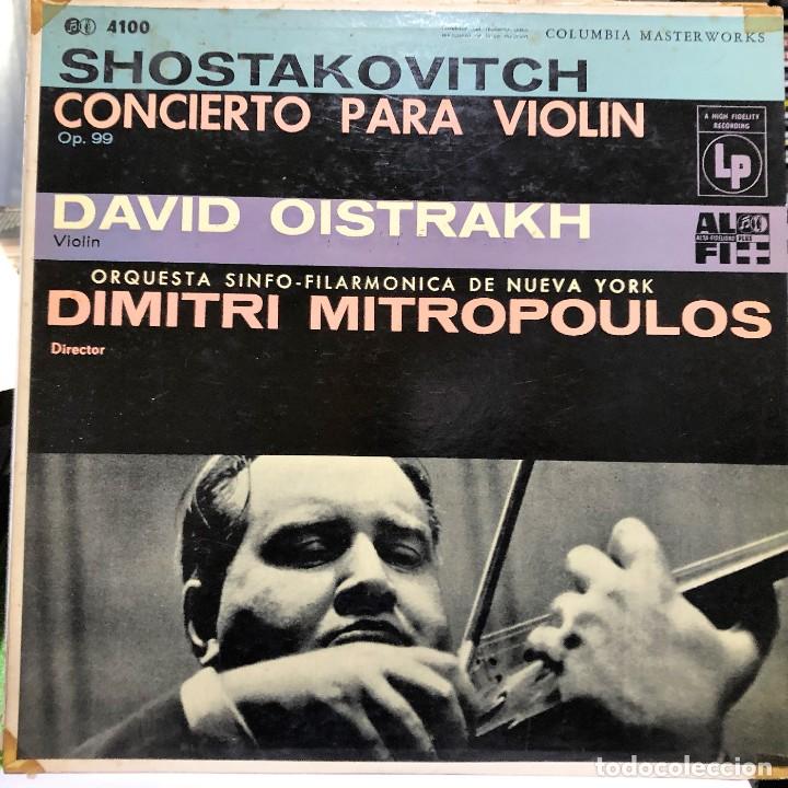 Discos de vinilo: Shostakovitch - David Oistrakh - Dimitri Mitropoulos - Vinilo, LP, - Foto 1