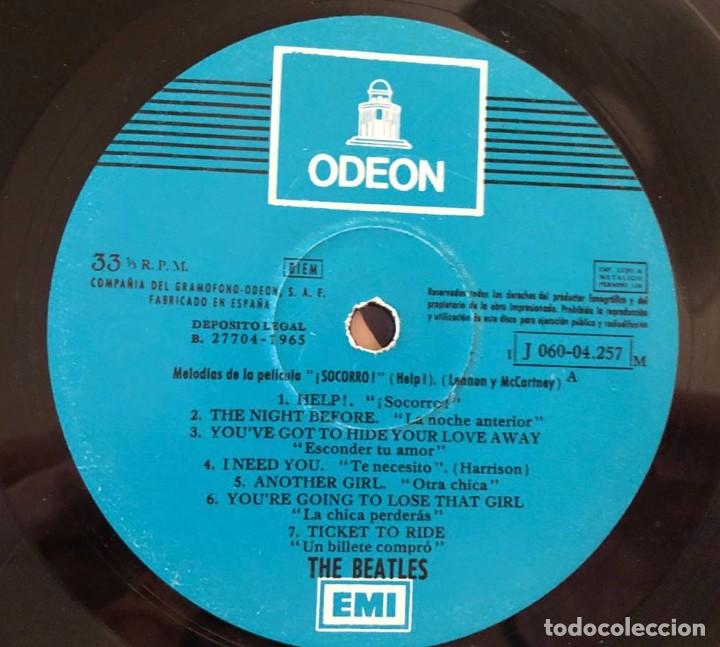 Discos de vinilo: BEATLES - &rdquo;HELP&rdquo;, LP edici&oacute;n espa&ntilde;ola ODEON 1974 (mono) - Foto 3