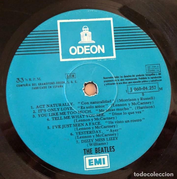 Discos de vinilo: BEATLES - &rdquo;HELP&rdquo;, LP edici&oacute;n espa&ntilde;ola ODEON 1974 (mono) - Foto 5