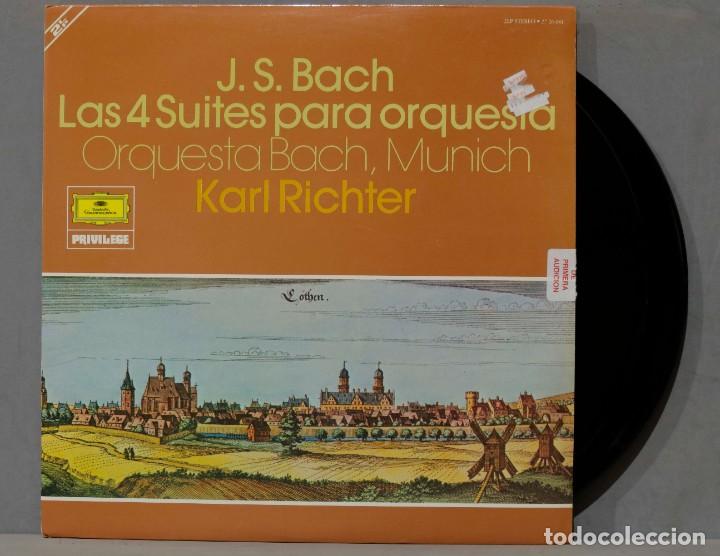 Discos de vinilo: 2 LP. Richter. Las 4 Suites Para Orquesta. BACH - Foto 1
