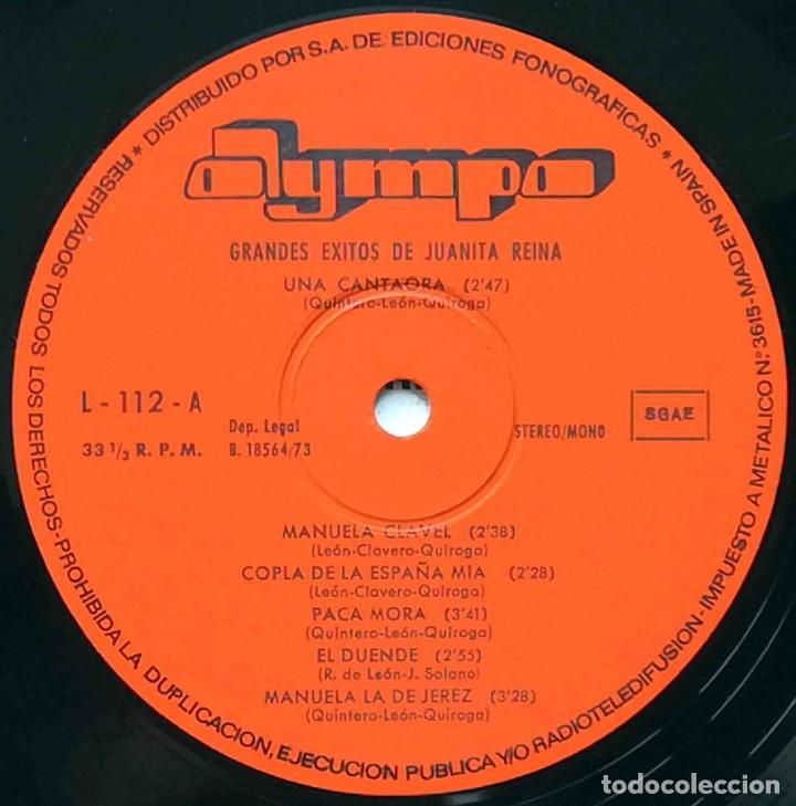 Discos de vinilo: Exitos de Juanita Reina. Olympo 1973 - Foto 3