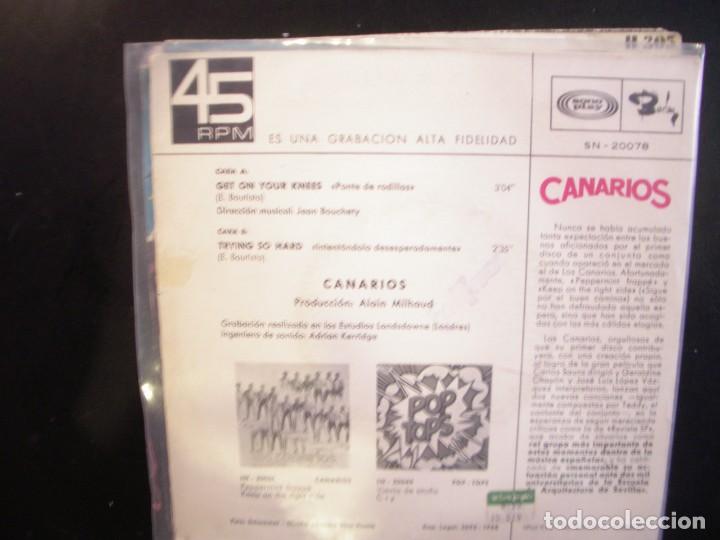 Discos de vinilo: CANARIOS- GET ON YOUR KNEES. SINGLE. - Foto 2