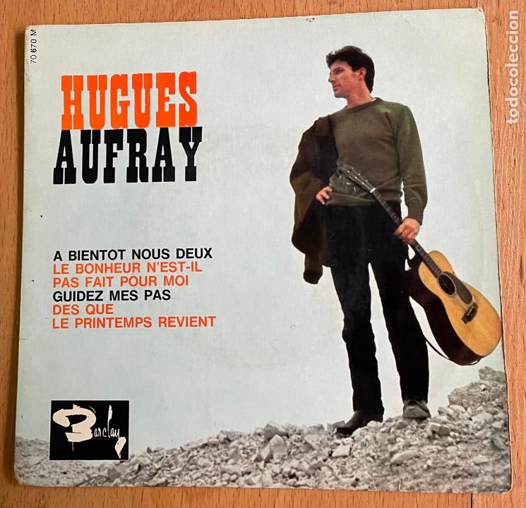 Discos de vinilo: HUGUES AUFRAY, A Bientot Nous Deux - Foto 1