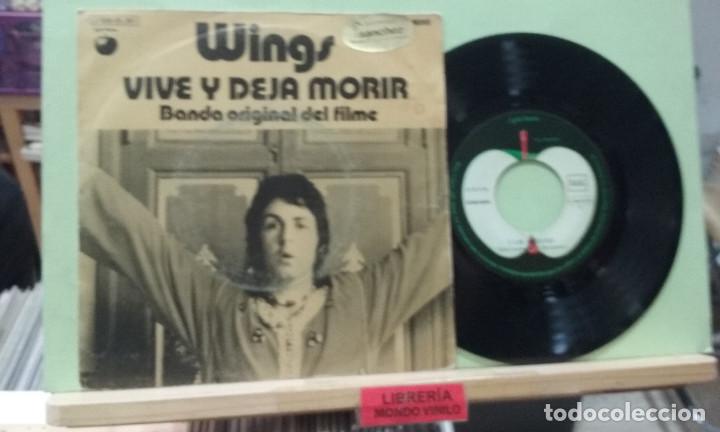 Discos de vinilo: Wings. BSO vive y deja morir. Apple Records 1973 -- Single - Foto 1