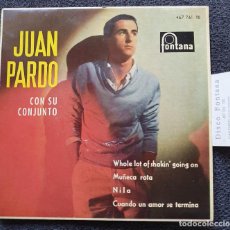 Discos de vinilo: JUAN PARDO - EP SPAIN 1963 WHOLE LOT OF SHAKIN' GOING ON - JERRY LEE LEWIS - ROCK AND ROLL - BRINCOS. Lote 315355418