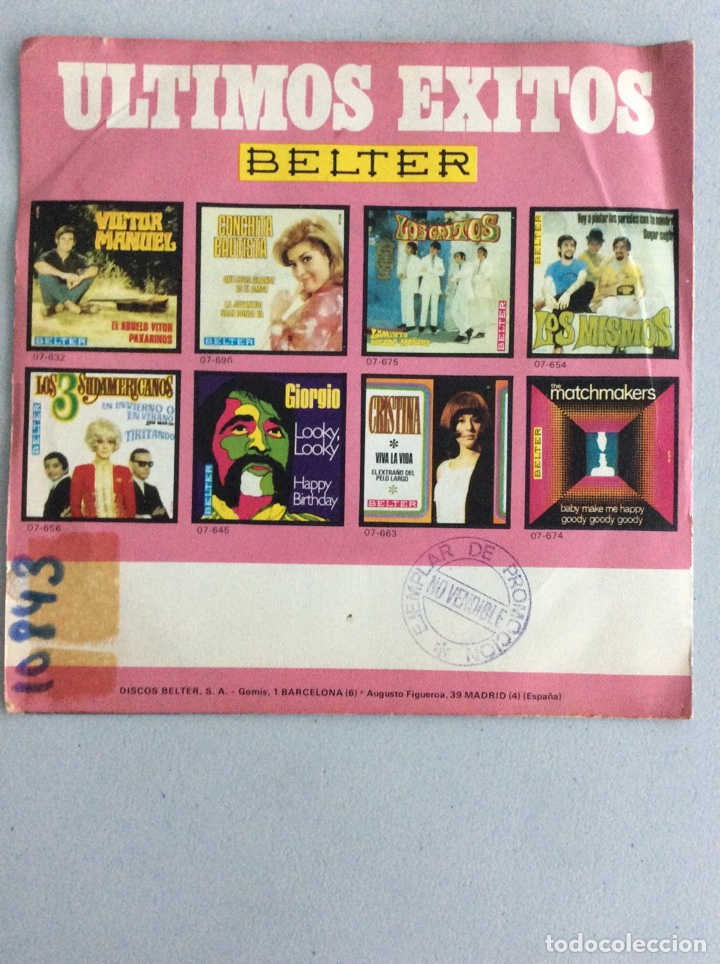 Discos de vinilo: Albert Band. Looky looky. En sue&ntilde;os. - Foto 2