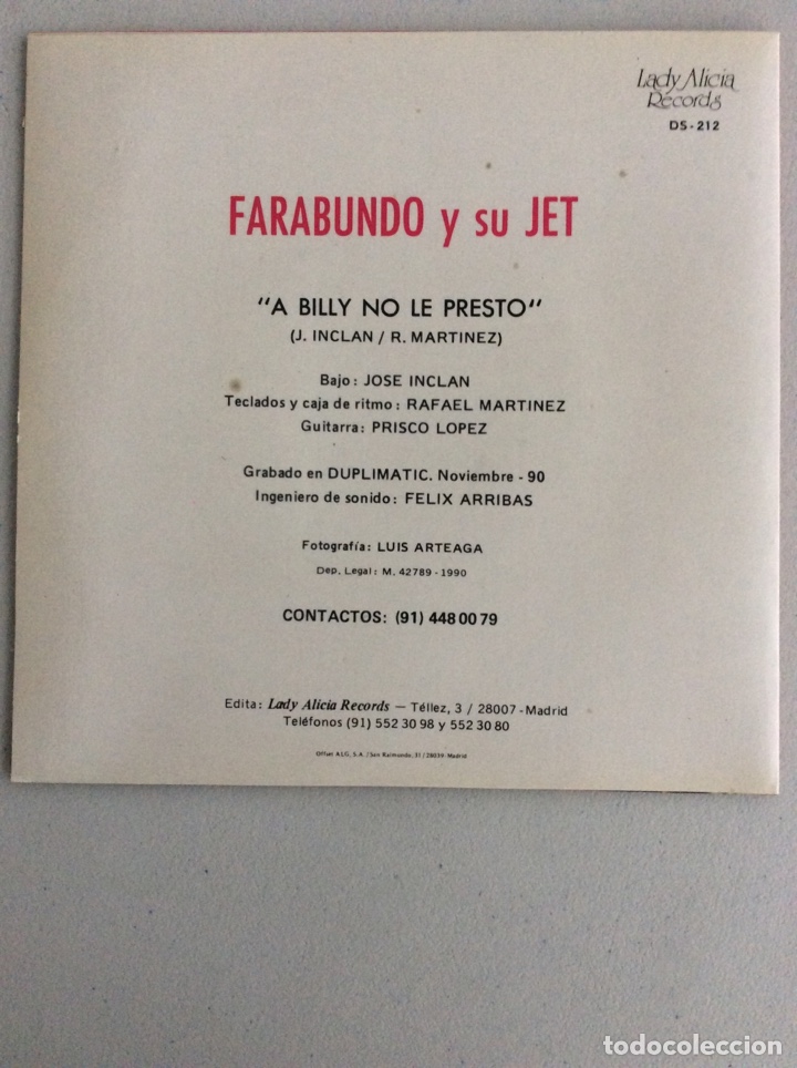 Discos de vinilo: Farabundo y su jet. A Billy no le presto. - Foto 2