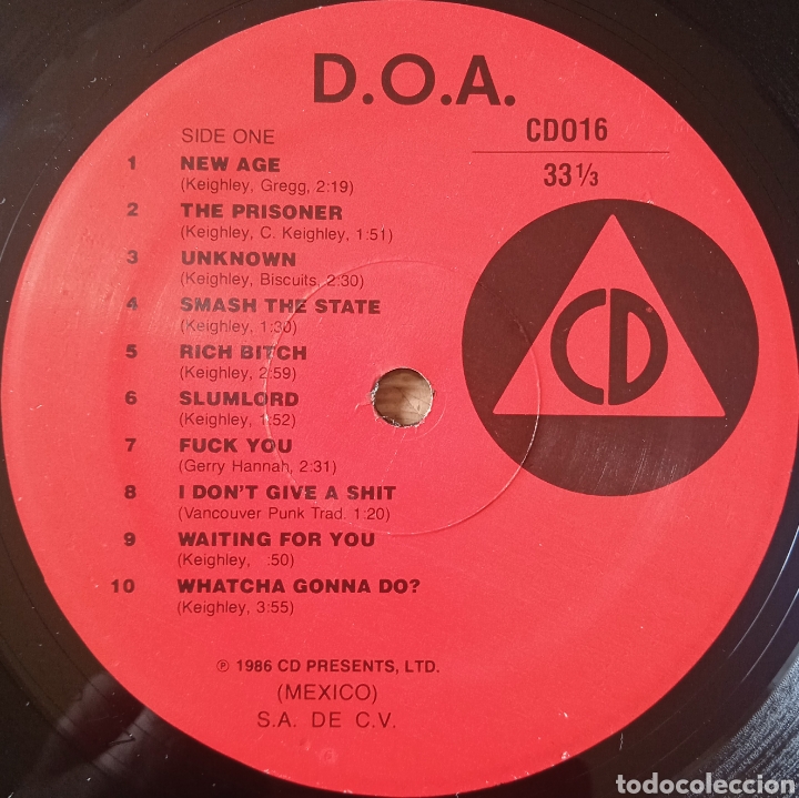 Discos de vinilo: Disco de vinilo D.O.A. - Foto 5