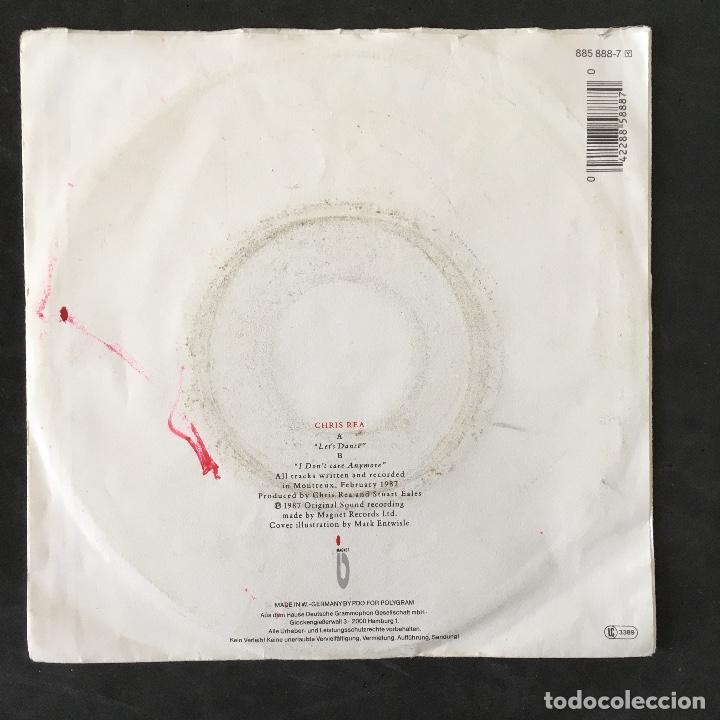 Discos de vinilo: VINILO SINGLE - CHRIS REA LETS DANCE - 885 888-7 MAGNET 1987 - Foto 2