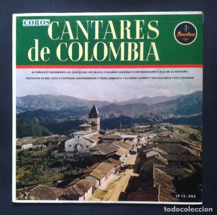 Disques de vinyle: CANTARES DE COLOMBIA - Coros Cantares De Colombia - LP COLOMBIANO - SONOLUX