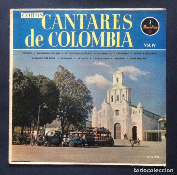 Disques de vinyle: CANTARES DE COLOMBIA - Coros Cantares De Colombia Vol IV - LP COLOMBIANO - SONOLUX