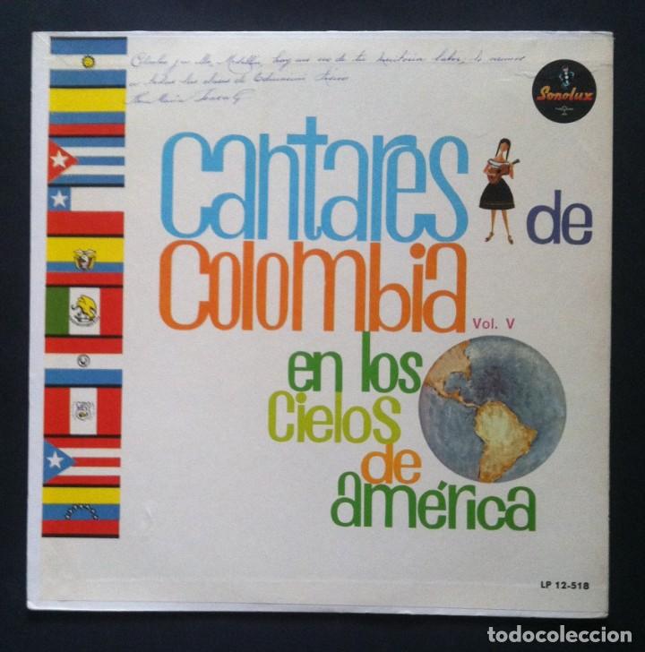 Disques de vinyle: CANTARES DE COLOMBIA - En Los Cielos De America Vol V - LP COLOMBIANO - SONOLUX