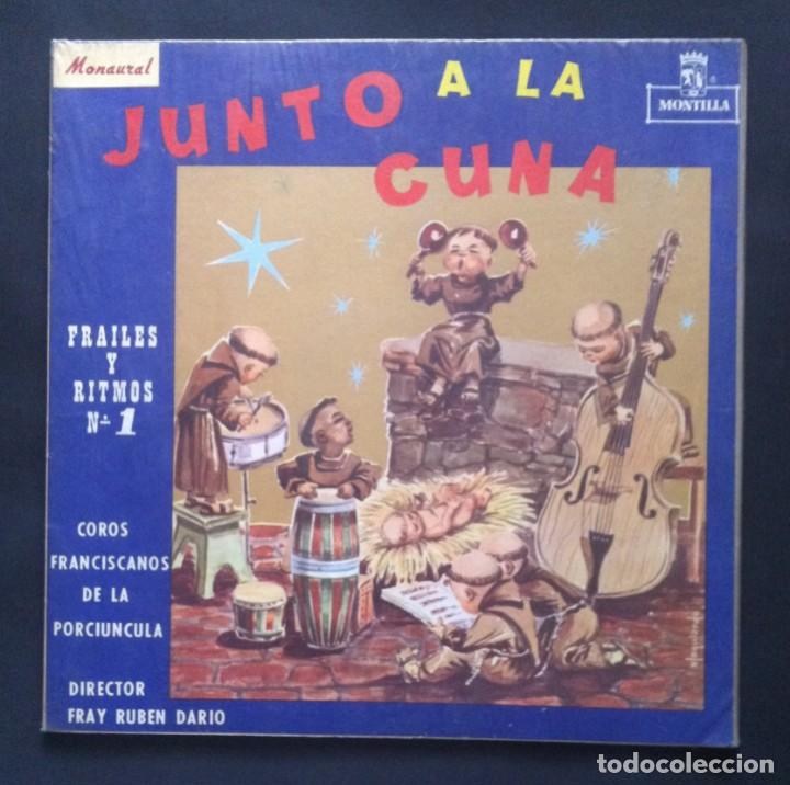 Vinyl records: COROS FRANCISCANOS- Junto A La Cuna (frailes y ritmos n&ordm;1) - LP COLOMBIANO - MONTILLA (gatefold)