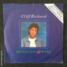 Discos de vinilo: VINILO SINGLE - CLIFF RICHARD - MISTLETOE & WINE - EMI 1988