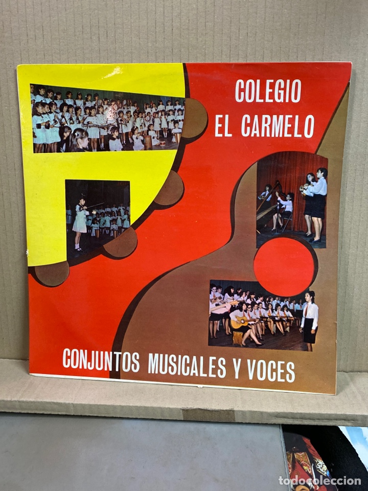 Disques de vinyle: LP COLEGIO EL CARMELO, CONJUNTOS MUSICALES Y VOCES. Hecho en VENEZUELA. Vinilo rojo