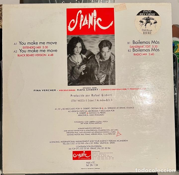 Discos de vinilo: SPANIC - You Make Me Move - Bailemos M&aacute;s. Maxi Single - Foto 2