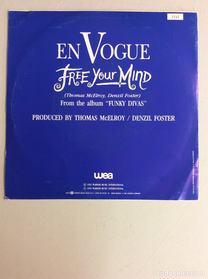 Discos de vinilo: En Vogue. Free your mind. - Foto 2
