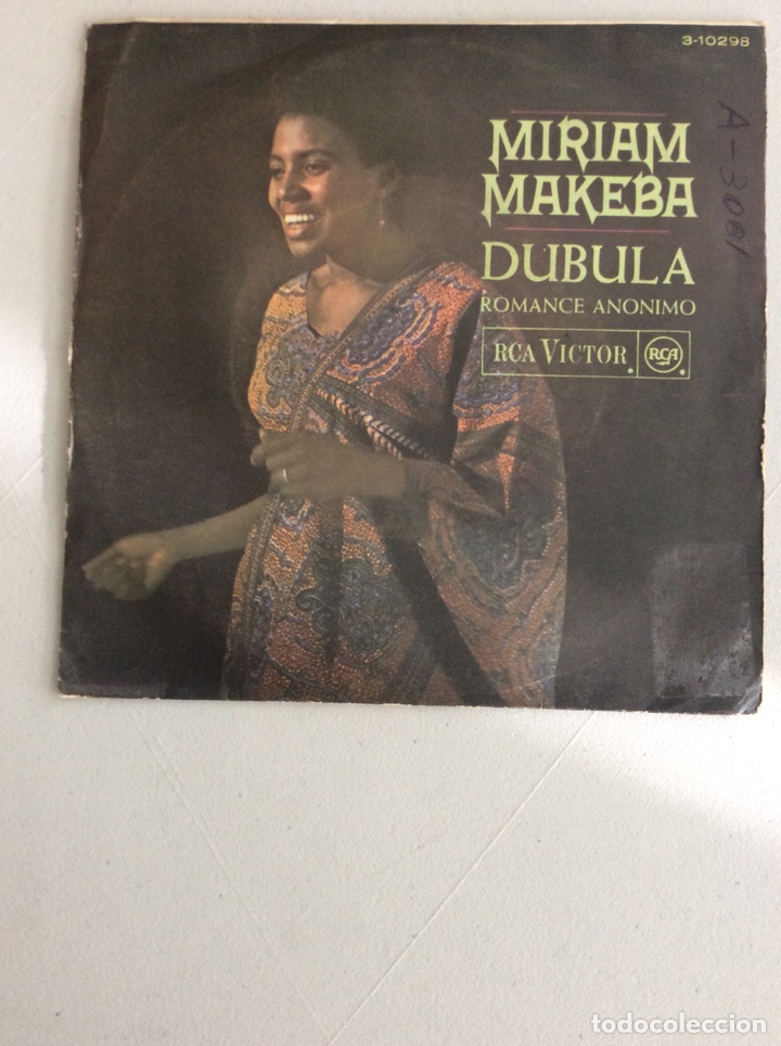 Discos de vinilo: Miriam Makeba. Dubula. Romance an&oacute;nimo. - Foto 1