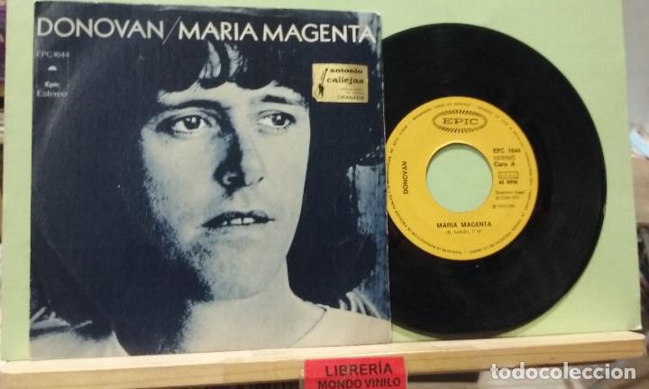 Discos de vinilo: Donovan. Maria Magenta. Epic 1973 -- Single - Foto 1
