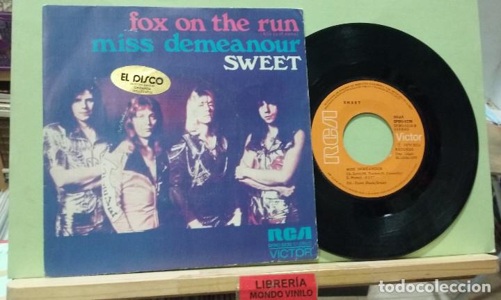 Discos de vinilo: Sweet. Fox on the run. RCA 1975 -- Single - Foto 1
