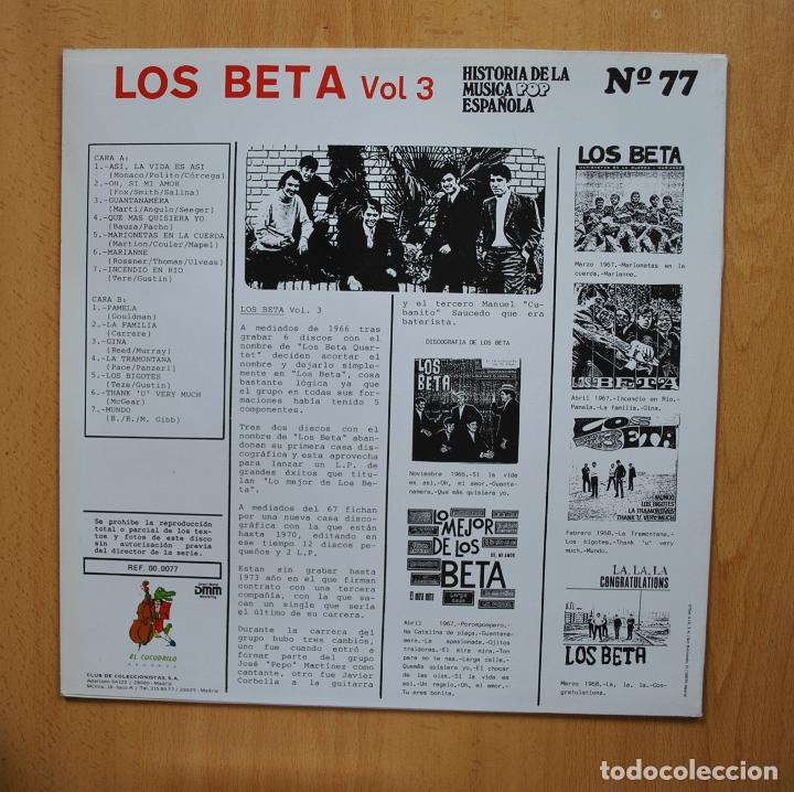 Discos de vinilo: LOS BETA - VOL 3 - LP - Foto 2