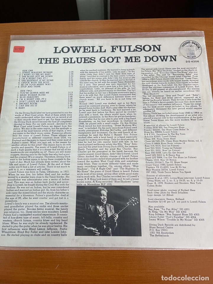 Discos de vinilo: Lowell Fulson - The Blues Got Me Down - Foto 2