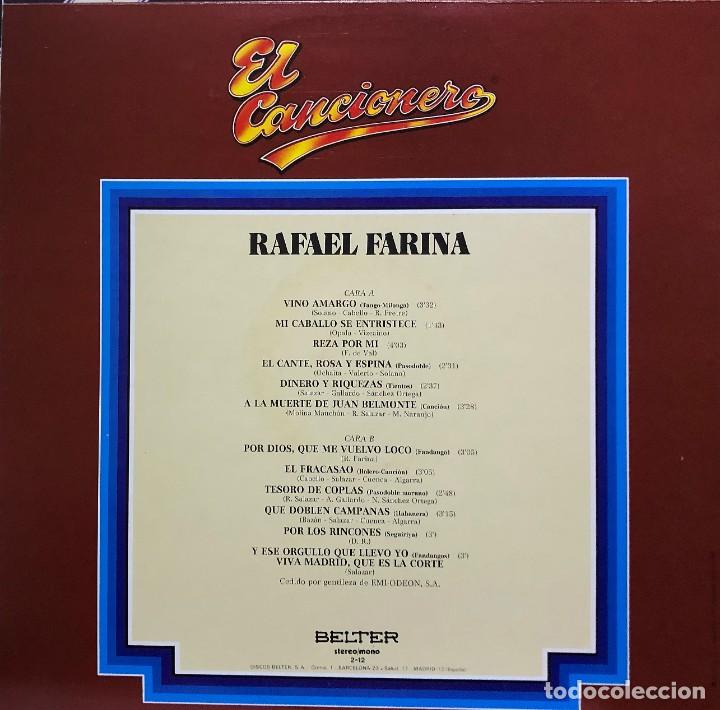 Discos de vinilo: Rafael Farina &ndash; El Cancionero - Vinilo, LP, Compilation - Foto 2