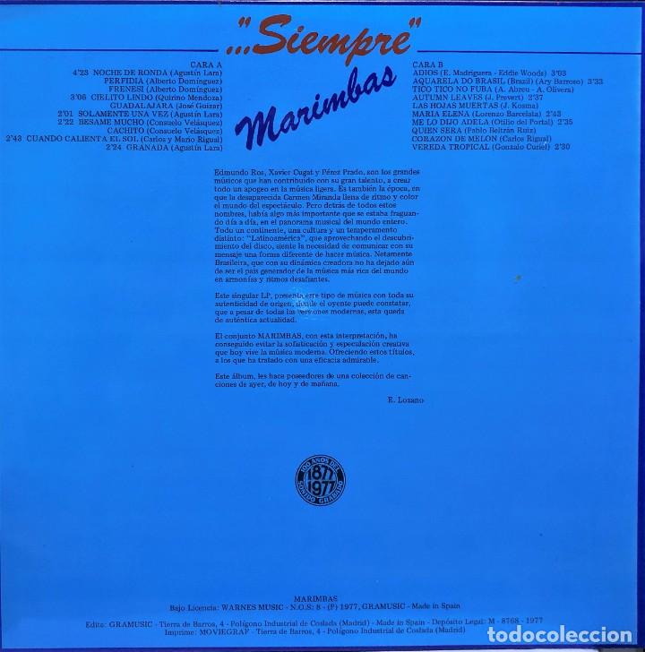 Discos de vinilo: Marimbas &ndash; ...Siempre - Vinilo, LP, Album - Foto 1