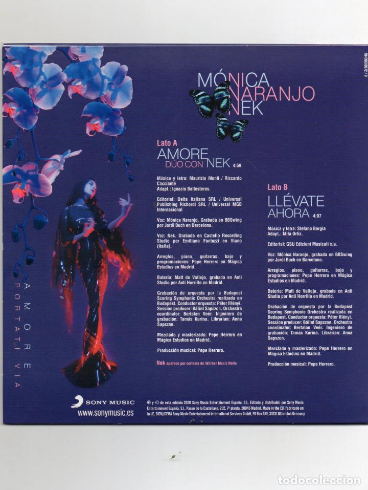 Discos de vinilo: MONICA NARANJO & NEK - AMORE - SINGLE - MBE - Foto 2