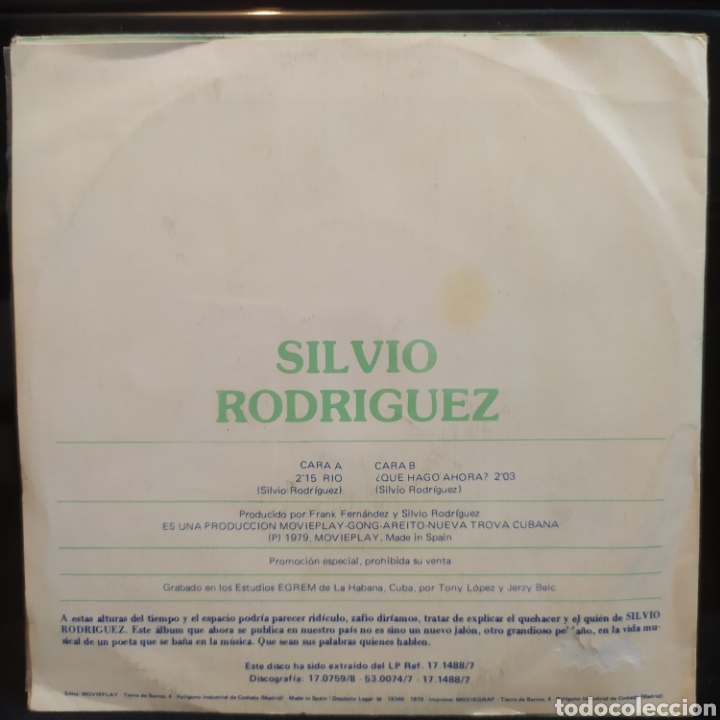 Discos de vinilo: Silvio Rodriguez - Rio 1979 - Foto 2
