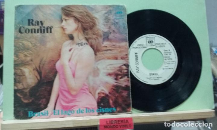 Discos de vinilo: Ray Conniff. Brasil / El lago de los cisnes. CBS 1973 -- Single - Foto 1