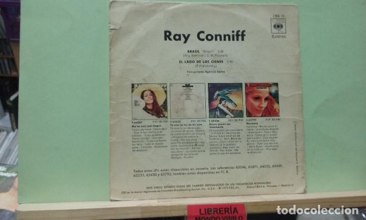 Discos de vinilo: Ray Conniff. Brasil / El lago de los cisnes. CBS 1973 -- Single - Foto 2