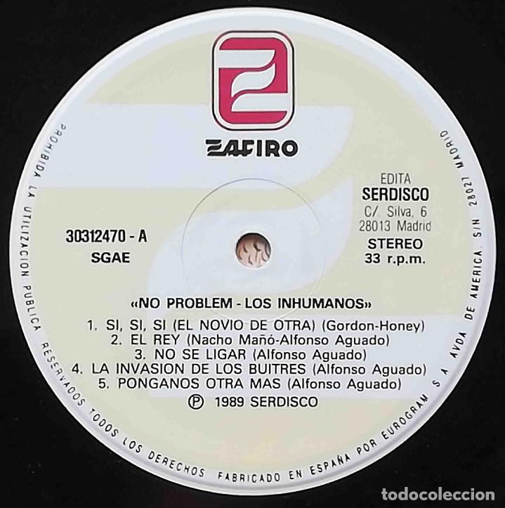 Discos de vinilo: LP Los Inhumanos - No Problem - Foto 3