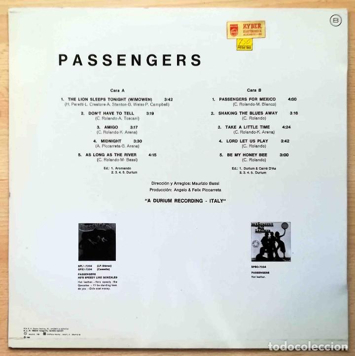 Discos de vinilo: LP Passengers Dance Music - RCA V&iacute;ctor 1981 - Impecable. - Foto 2