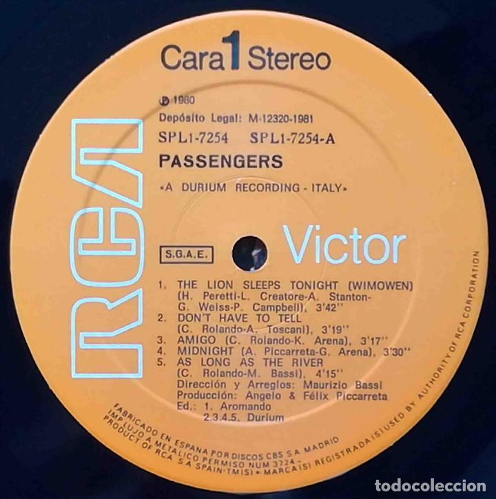 Discos de vinilo: LP Passengers Dance Music - RCA V&iacute;ctor 1981 - Impecable. - Foto 3
